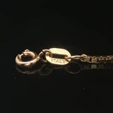 14k Yellow and White Gold 0.50cttw Diamond Box Link Necklace Drop Pendant 24.5"