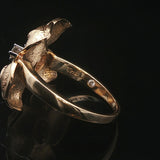 14k Yellow Gold and Diamond 5.7g Floral Ring Size 6