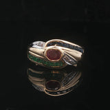 14k Yellow Gold Multi Gemstone and Diamond Ring Size 6.75