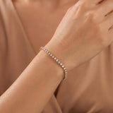 14k Yellow Gold and 2cttw Diamond Vintage Tennis Bracelet 7.75"