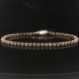 14k Yellow Gold and 2cttw Diamond Vintage Tennis Bracelet 7.75"
