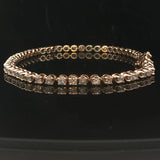 14k Yellow Gold and 2cttw Diamond Vintage Tennis Bracelet 7.75"