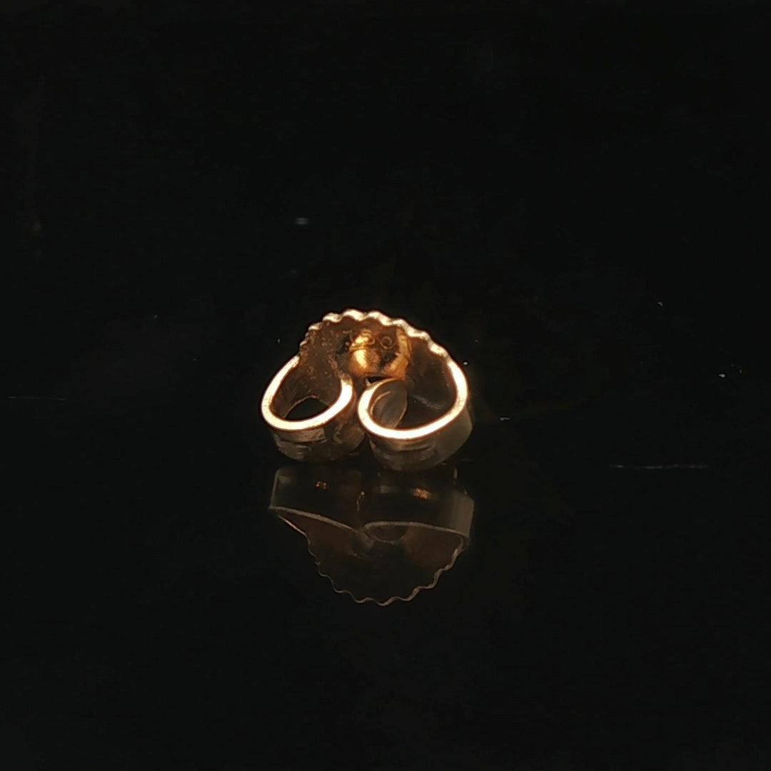 18k Yellow Gold Topaz and Diamond Vintage Drop Dangle Earrings 1.1"