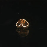 18k Yellow Gold Topaz and Diamond Vintage Drop Dangle Earrings 1.1"