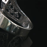 14k White Gold 1cttw Black and White Diamond Bypass Ring Size 8