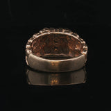 14k Yellow Gold and Diamond 9.2g Men's Solid Nugget Ring Size 9