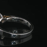 14k White Gold Lemon Quartz and Diamond Ring Size 6.25