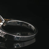 14k White Gold Lemon Quartz and Diamond Ring Size 6.25