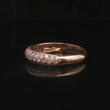 14k Rose Gold and 0.50cttw Pave Diamond Band Ring Size 8