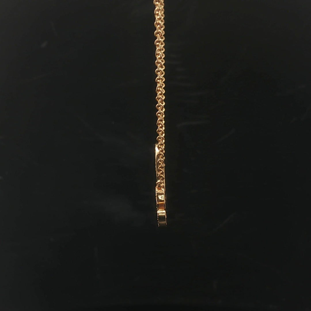 18k Yellow Gold and 0.30cttw Love Pendant Necklace Italy 17"