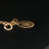 18k Yellow Gold and 0.30cttw Love Pendant Necklace Italy 17"