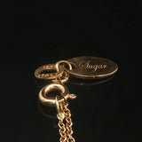 18k Yellow Gold and 0.30cttw Love Pendant Necklace Italy 17"