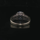 LeVian 14k White Gold Sky Blue Topaz and Diamond Ring Size 7.5