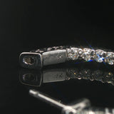 14k White Gold and 2cttw Diamond Inside Out Hoop Earrings 1"