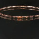 14k Rose Gold and 0.50cttw Diamond Flex Bangle Bracelet 6.5"