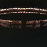 14k Rose Gold and 0.50cttw Diamond Flex Bangle Bracelet 6.5"