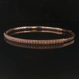 14k Rose Gold and 0.50cttw Diamond Flex Bangle Bracelet 6.5"