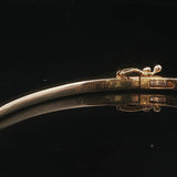 14k Yellow Gold and 0.73cttw Diamond Bypass Bangle Bracelet 6.75"