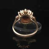 14k Yellow Gold 2.38ct Garnet and 0.50cttw Diamond Halo Ring Size 7