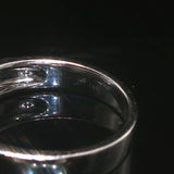 18k White Gold and 0.10ct Princess Cut Diamond Band Ring Size 8