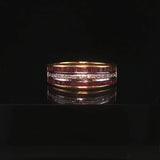 18k Yellow Gold 0.87cttw Ruby and 0.07cttw Diamond Band Ring Size 6.5