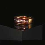 18k Yellow Gold 0.87cttw Ruby and 0.07cttw Diamond Band Ring Size 6.5