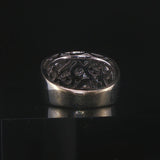 18k White Gold and 0.75cttw Diamond Vintage Floral Filigree Band Ring Size 7
