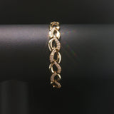 14k Yellow Gold 23.7g Solid Ladies 1cttw Diamond Fancy Link Bracelet 7"