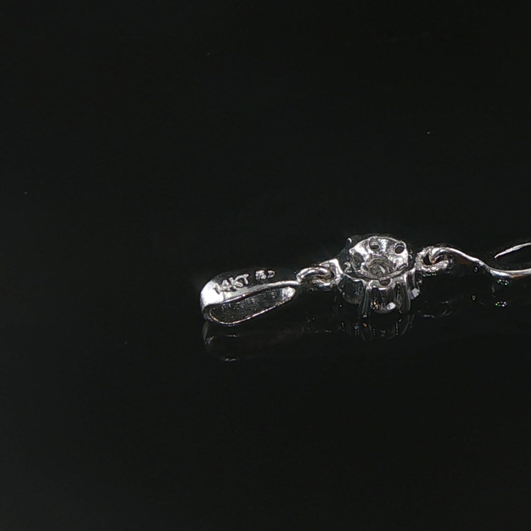 14k White Gold and 1cttw Diamond Cluster Floral Link Bracelet 7"