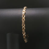 14k Yellow Gold 15.5g Solid 1.25cttw Diamond Vintage X Link Bracelet 7.25"