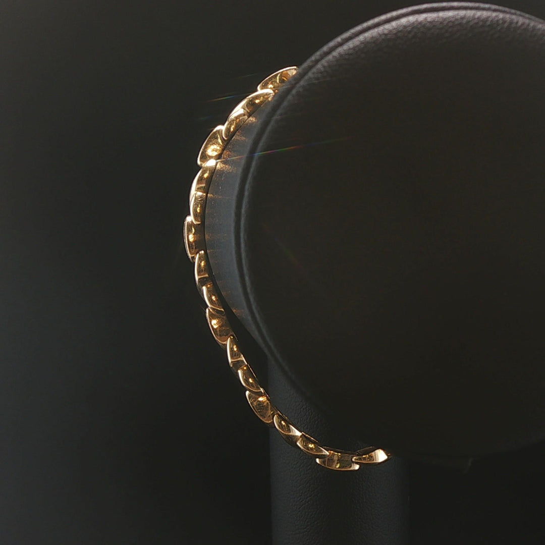 14k Yellow Gold 15.5g Solid 1.25cttw Diamond Vintage X Link Bracelet 7.25"