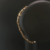 14k Yellow Gold 15.5g Solid 1.25cttw Diamond Vintage X Link Bracelet 7.25"