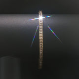 14k Yellow Gold and 1cttw Channel Set Diamond 22.3g Heavy Vintage Bracelet 7.25"