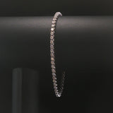 14k White Gold and 1.5cttw Diamond Vintage Ladies Tennis Bracelet 7.75"