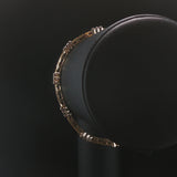 14k Yellow and White Gold Ruby and 2cttw Diamond Solid 18g Bar Link Bracelet 7"