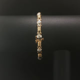 14k Yellow and White Gold 1.2cttw Diamond 16.3g Fancy Link Bracelet 7"