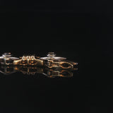 14k Yellow and White Gold 1.2cttw Diamond 16.3g Fancy Link Bracelet 7"