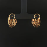 14k Yellow Gold Multi Gemstone and Diamond Huggie Earrings