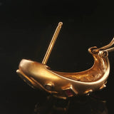 14k Yellow Gold Multi Gemstone and Diamond Huggie Earrings