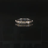 14k Yellow and White Gold 0.30cttw Diamond Fancy Band Ring Size 5
