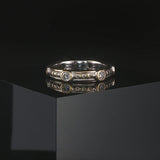 14k Yellow and White Gold 0.30cttw Diamond Fancy Band Ring Size 5