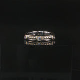 14k Yellow and White Gold 0.30cttw Diamond Fancy Band Ring Size 5
