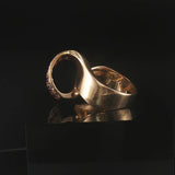 14k Yellow Gold Ruby and 0.70cttw Diamond Ribbon Wrap Ring Size 6.5