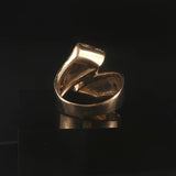 14k Yellow Gold Ruby and 0.70cttw Diamond Ribbon Wrap Ring Size 6.5