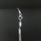 18k White Gold Aquamarine and Diamond Fancy Bracelet Italy 7"
