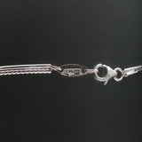 18k White Gold Aquamarine and Diamond Fancy Bracelet Italy 7"