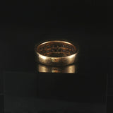 18k Yellow Gold Blue Sapphire and 0.50cttw Diamond Vintage Band Ring Size 6