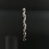 14k White Gold and 2cttw Diamond Curved Bar Link Bracelet 7"