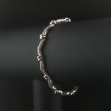 14k White Gold and 2cttw Diamond Curved Bar Link Bracelet 7"