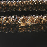 14k Yellow Gold and 2cttw Diamond S Link Vintage Tennis Bracelet 7.25"